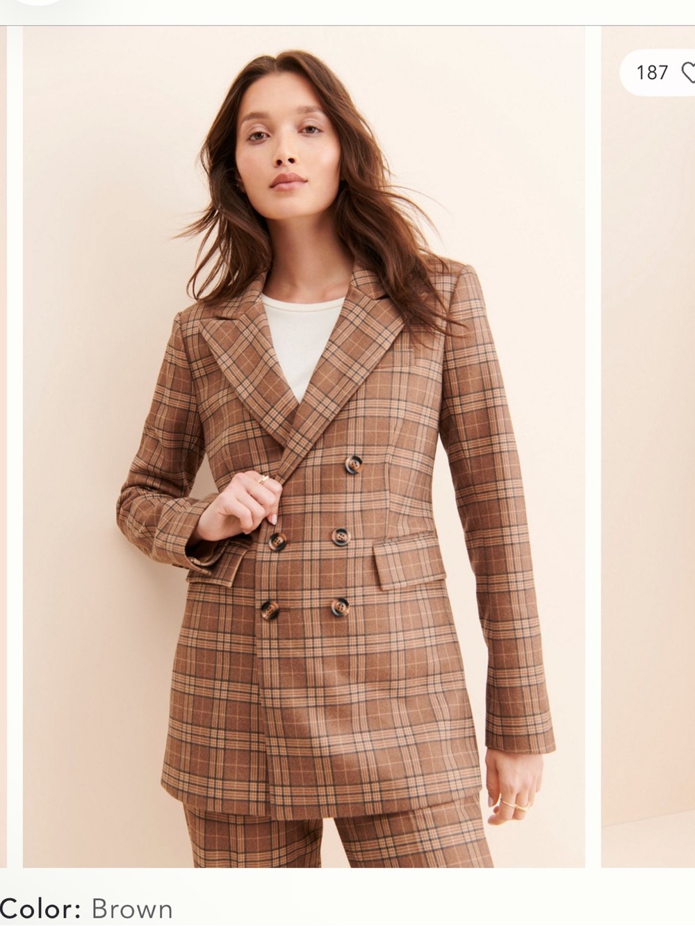 Nuuly x Favorite Daughter Phoebe Plaid Blazer